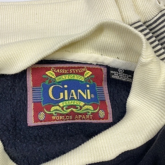 Vintage Giani Striped Pullover Sweatshirt Size Medium - Picture 3 of 5